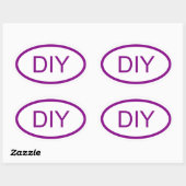 紫色のユーロスタイルの作成 楕円形シール (シート)