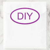 紫色のユーロスタイルの作成 楕円形シール (バッグ)