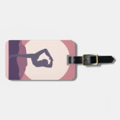 紫色のヨガ ラゲッジタグ (正面横)