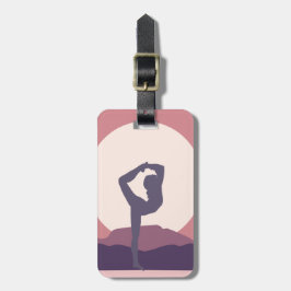 紫色のヨガ ラゲッジタグ