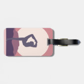 紫色のヨガ ラゲッジタグ (裏面横)