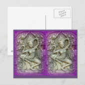 紫色のヨギニが踊る ポストカード (正面/裏面)