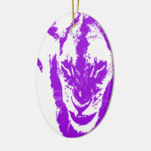 紫色のライオン王 セラミックオーナメント (左)