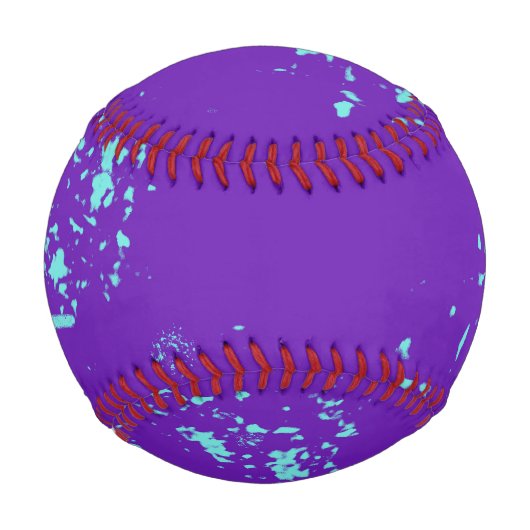 紫色のライトブルードードル 野球ボール (正面)
