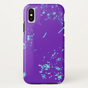 紫色のライトブルードードル iPhone X ケース