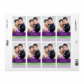 紫色のライムフォトウェディングラベル ラベル (フルシート)