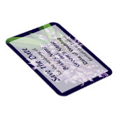 紫色のライラックのクラスタ日付を保存 マグネット (右側)