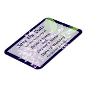 紫色のライラックのクラスタ日付を保存 マグネット (左側)