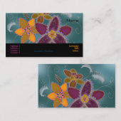 紫色のラッパスイセンの名刺 名刺 (正面/裏面)