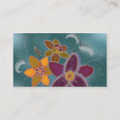 紫色のラッパスイセンの名刺 名刺 (裏面)