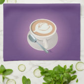 紫色のラテタオル キッチンタオル (折り畳み)