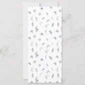 紫色のラベエレガントンフローララス結婚トのメニュー (裏面)