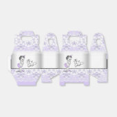 紫色のラベンダーと灰色の赤ちゃんシャワー フェイバーボックス (折り畳みなし)