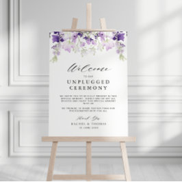 紫色のラベンダーのフローラを差し込まない式のサイン