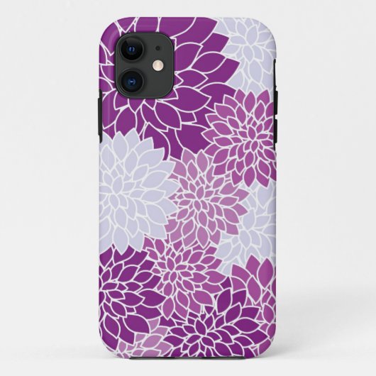 紫色のラベンダーの花のパターン Case-Mate iPhoneケース (裏面)