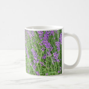 紫色のラベンダーの花の写真 コーヒーマグカップ
