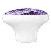 紫色のラベンダーの花の周りのセラミックのドローつまみ セラミックノブ (側面)