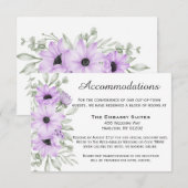 紫色のラベンダーの花の結婚スクリプト エンクロージャーカード (正面/裏面)