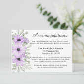 紫色のラベンダーの花の結婚スクリプト エンクロージャーカード (スタンド正面)