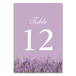 紫色のラベンダーの花の結婚式のテーブル数 テーブルナンバー