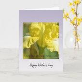 紫色のラベンダーの花の美しい瞬間カード カード (黄色い花)