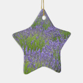紫色のラベンダーの花園 セラミックオーナメント (右)
