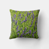 紫色のラベンダーの花畑 クッション (裏面)
