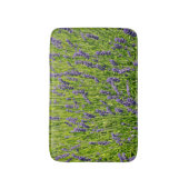 紫色のラベンダーの花畑 バスマット (正面縦)
