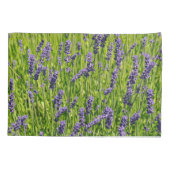 紫色のラベンダーの花畑 枕カバー (裏面)