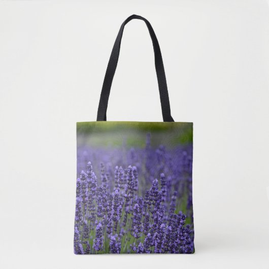 紫色のラベンダーの花 トートバッグ (正面)