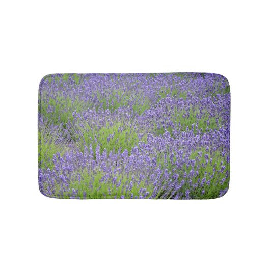 紫色のラベンダーの花 バスマット (正面)
