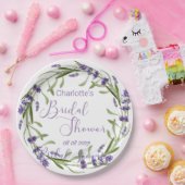 紫色のラベンダーの花 ペーパープレート (パーティー)