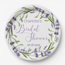 紫色のラベンダーの花 ペーパープレート