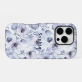 紫色のラベンダーの花 iPhoneケース (裏面横)