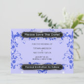 紫色のラベンダースワールつる植物日付の保存 セーブザデート (スタンド正面)