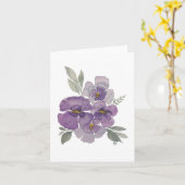 紫色のラベンダーバイオレット離れ花緑空白の- カード (黄色い花)