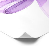 紫色のラベンダーバウの誕生日パーティーへようこそ ポスター (角)