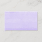 紫色のラベンダーバルーンベビーシャワーおむつラッフル エンクロージャーカード (裏面)