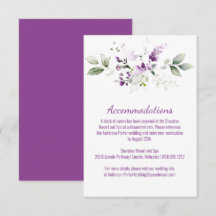 紫色のラベンダープラントと紫色のエンクロージャカード