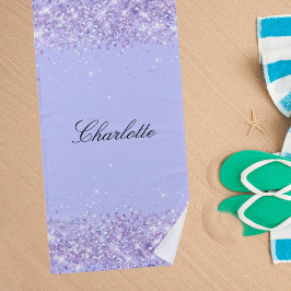 紫色のラベンダー名 ビーチタオル