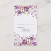 紫色のラベンダー薄紫フローラシックは友人を参照 紹介カード (裏面)