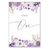 紫色のラベンダー1テーブル番号 テーブルナンバー (裏面)