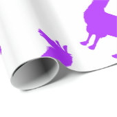 紫色のラマの包装紙 ラッピングペーパー (ロールコーナー)