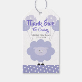 紫色のラム感謝していユー赤ちゃんシャワーモダンかわいい甘い ギフトタグ