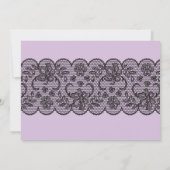 紫色のランジェリーの花嫁のシャワーの招待状のレースの薄紫 招待状 (裏面)
