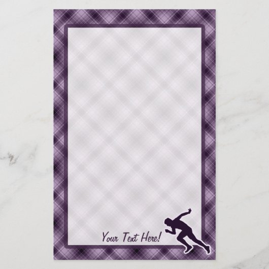 紫色のランニング 便箋 (正面)