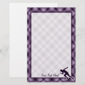 紫色のランニング 便箋 (正面/裏面)