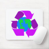 紫色のリサイクル マウスパッド (マウス)