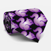 紫色のリスのタイ ネクタイ (ロール)