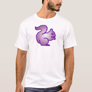 紫色のリスのワイシャツ Tシャツ